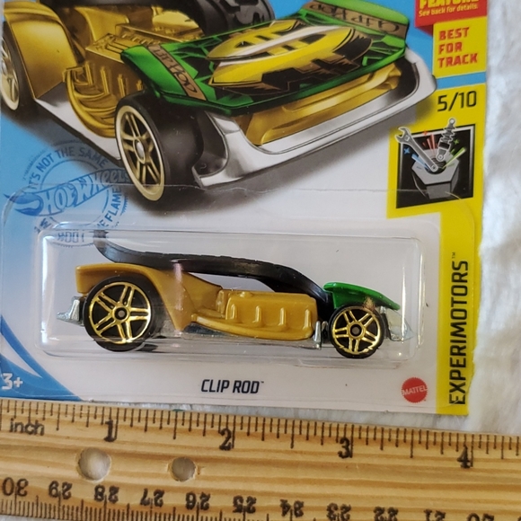 HOT WHEELS Experimotors™️ Mattel CLIP ROD Collectible Matchbox Race Car - Picture 3 of 6